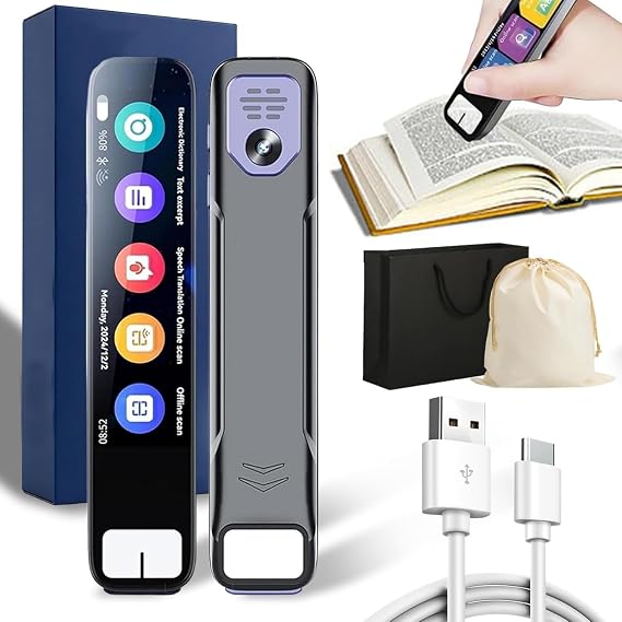 AI Smart Pen, Scan Sense Pen with Instant AI Answers for Math Test, Offline Translation 60+ Languages, Camera, Bluetooth, Music & File Storage for Students