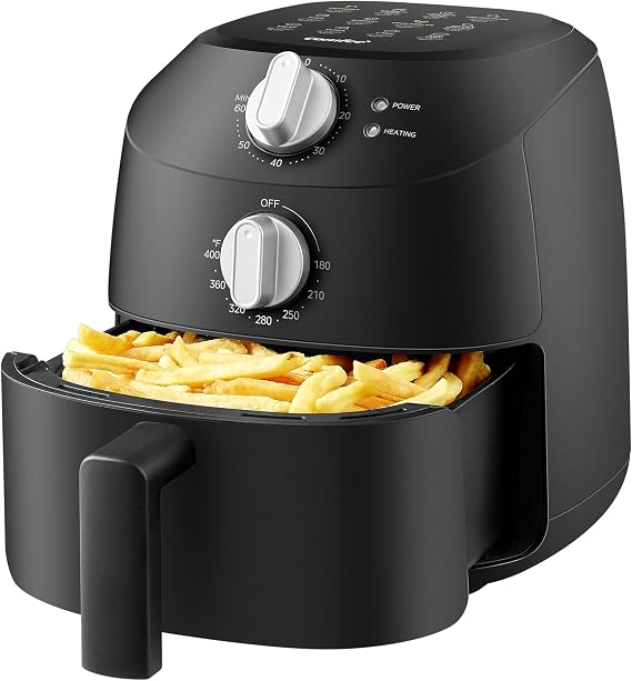 COMFEE' Compact 2.1-Quart Mini Air Fryer for Small Kitchens, Black