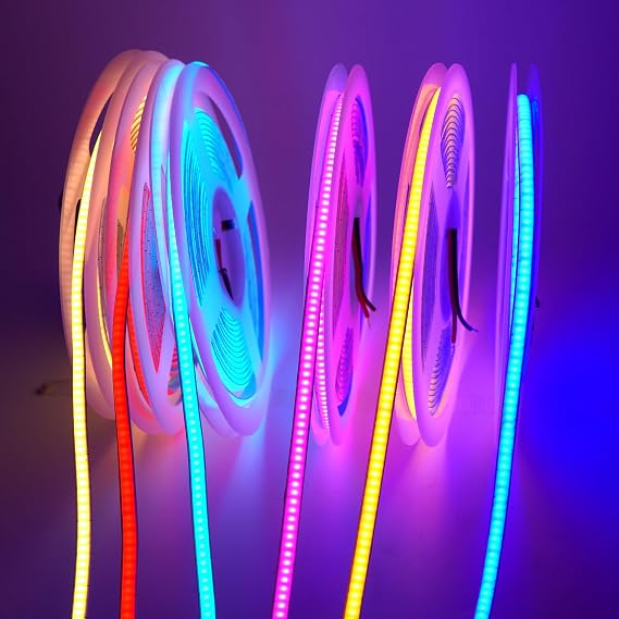 5mm COB LED Strip ,12V 400LEDs/m RA>90 High CRI LED Tape Light,Multiple color options, Cuttable Flexible,16.4FT 2000LEDs IP30 COB LED Light for Indoor House Kitchen Room Decor (Natural White 4000K)
