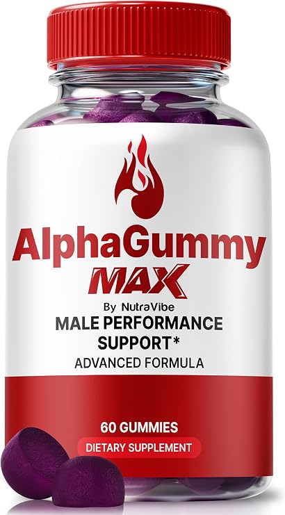 Alpha Gummy Max for Men Premium AlphaGummyMax Formula with Ingredients to Help Support Daily Energy, Drive & Active Performance | Great-Tasting, Just 2 Easy-to-Chew Gummies (60 Gummies)
