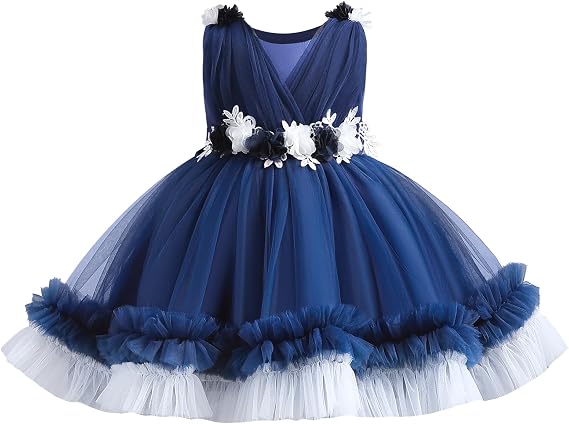 Flower Girl Dress for Toddler Baby Girls Flower Tulle Tutu Dress Infant Formal Pageant Princess Party Birthday Dresses