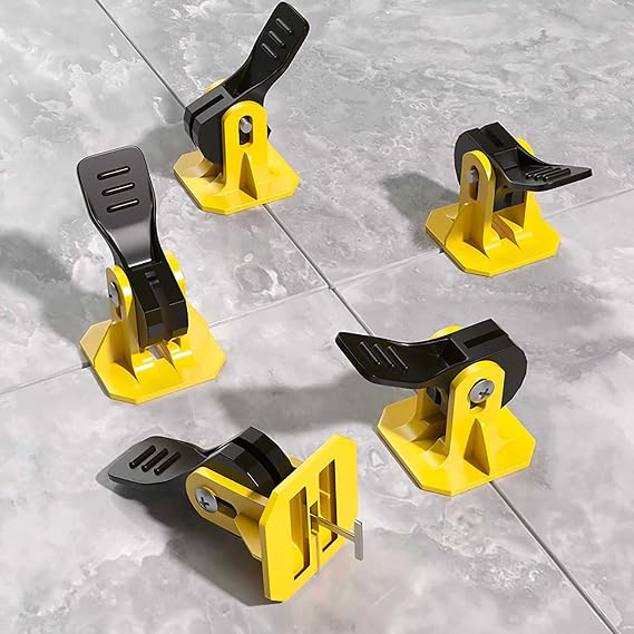 Tile Leveling System Kit Tile Spacers 100pcs Reusable Leveler+Extra 100pcs Replaceable Steel Pin Tlie Tools Installation Set Floor Leveling Compounds 1/8", New Adjustable Fit 8-12mm Tile