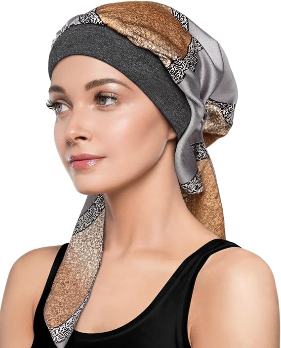 Chemo Head Scarf with Cap Stylish Cancer Headwear for Chemo Women