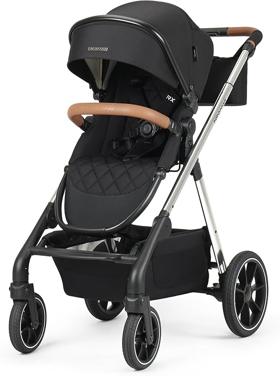 Beberoad RX 3-in-1 Baby Stroller, Foldable Toddler Stroller with Organizer | Reversible Toddler Seat with Rain Cover, Sunshade &amp; Mosquito 2 in 1 Cover and Large Storage Basket, Green