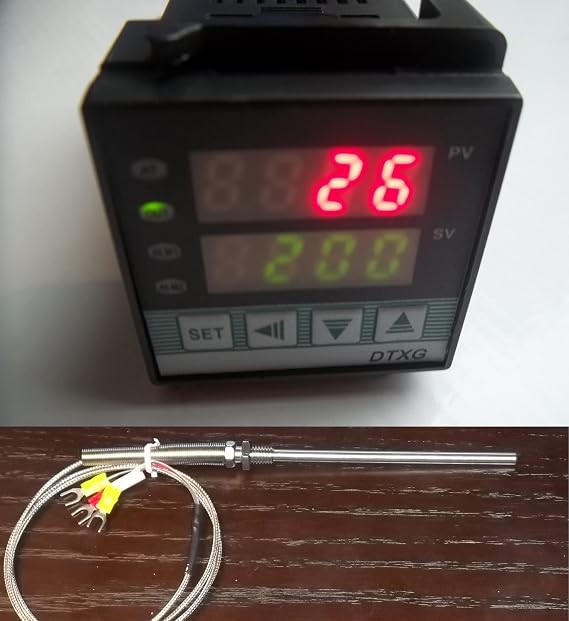 Dual Digital PID Temperature Controller RTD PT100 Sensor Probe Oven 0.1 Display SSR Output