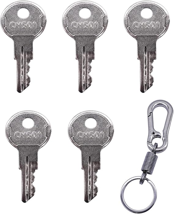 5 Pcs Compatible Toolbox Keys Code Cut CH501 Truck Tool Box Lock Key