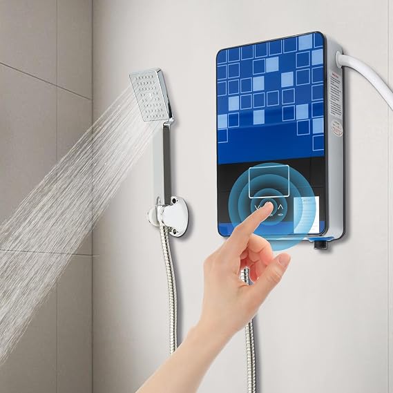 Electric Water Heater Tankless, 4500W 110V Instant Shower Heater with LED Screen Display for Bathroom Bathtub RV Whole House Shower w/Overheating Protection, Water Heater 86-131F