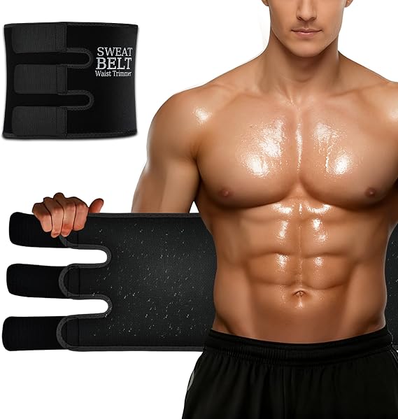 Sweat Waist Trainer For Women Men Waist Trimmer Sweat Belt Band Stomach Wrap Faja For Workout Lower Belly Fat