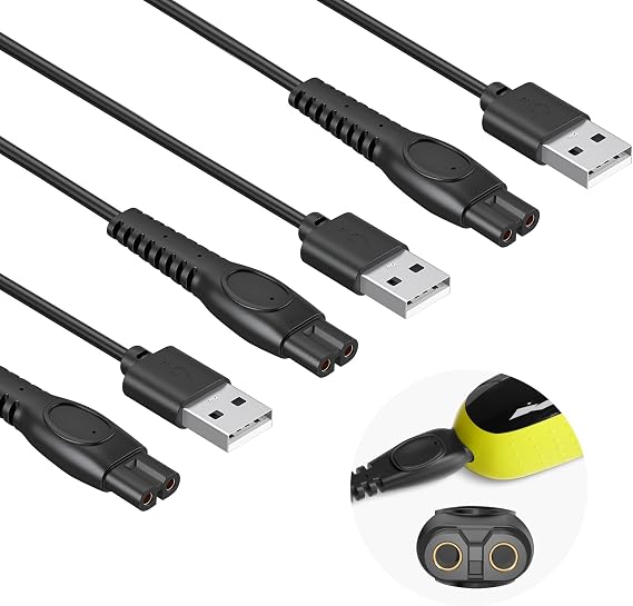 3 Packs 5V USB Charger Compatible with Philips One Blade 360