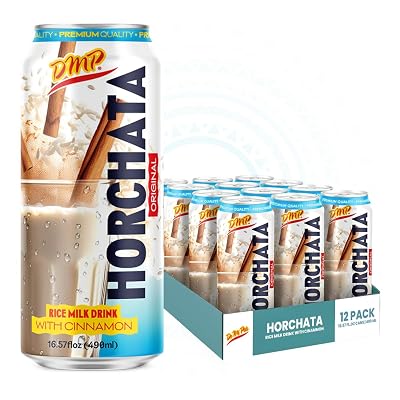 De Mi Pais Horchata Rice Milk Drink with Real Cinnamon Pieces, Made with Real Ingredients for a Creamy, Authentic Taste, Shake Well for a Refreshing Beverage, Perfect for Groceries, 16.57 Fl Oz, 12-Pack