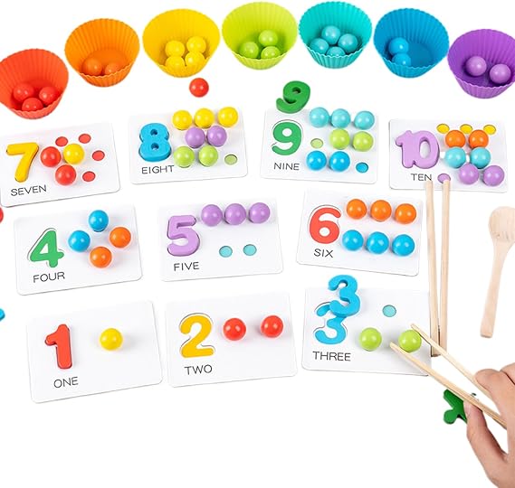 Bead Math Toy, Math Beads Number Teaching Counting Toy, Colorful Kids Sorter Activity Enhancing Number Recognition Skills for Children