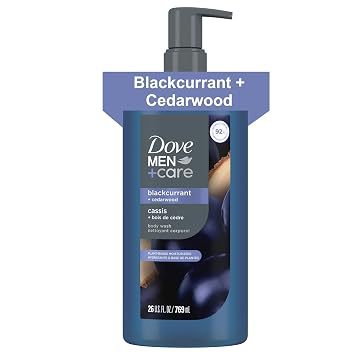 DOVE MEN Blackcurrant + Cedarwood Moisturizing Body Wash | #1 Dermatologist Body Wash for Men, Sulfate Free, Paraben Free, Dye Free | 26oz