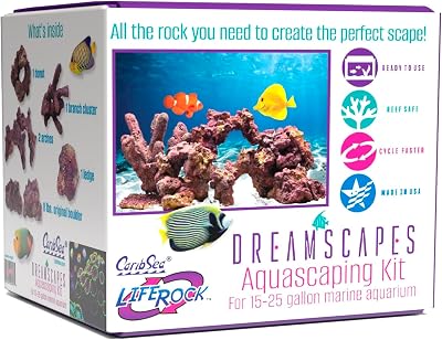 CaribSea LifeRock Dreamscapes Kit - Aquascaping Rock Set for 15-25 Gallon Tanks, Natural Look & Porous Structure for Marine & Freshwater Aquariums