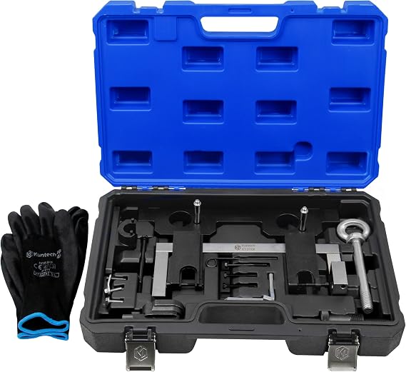 Kuntech Engine Camshaft Timing Locking Tool Kit Compatible with BMW N20 N26, Engine Timing Tool kit with Flywheel Holder & 7676 Oil Seal Repair Kit, Engines Alignment Locking Timing Tool Kit