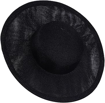 Linen Fascinator Hat Base - Black