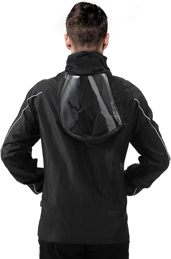 PEAK Rain Jacket for Men Lightweight Rain Coat Waterproof Hooded Windbreaker for Adults