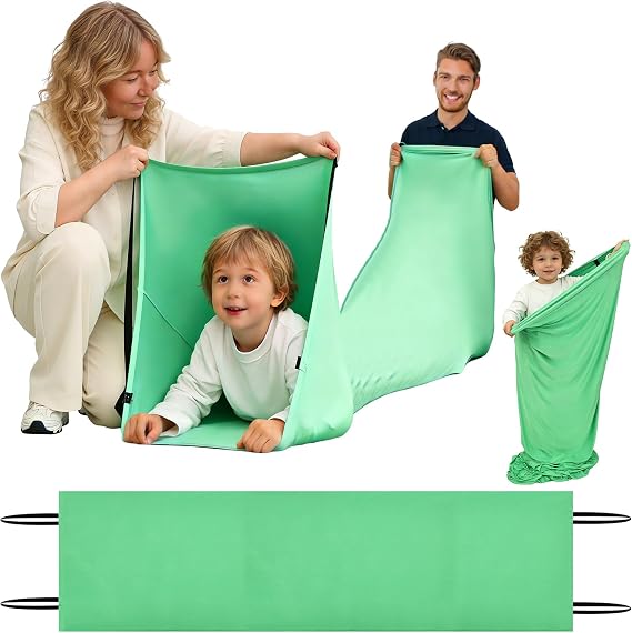 Sensory Tunnel for Children Compression Play for Your Child in Fabric Tunnel | Spandex Tube Sensory Roll for Autism as a Concept for Different Ages(Green 300 * 70CM)