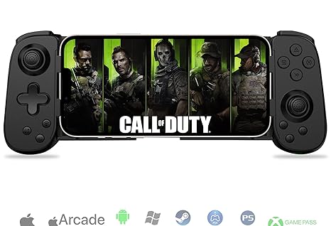 Koiiko Phone Game Controller for iPhone 17/Android/PC/Switch, Play COD, Genshin, Diablo, Support Streaming on PS5/PS4/Xbox/PC Console, Cloud Gaming Wireless Gamepad Joystick, Turbo/6-Axis Gyro/Dual Motor