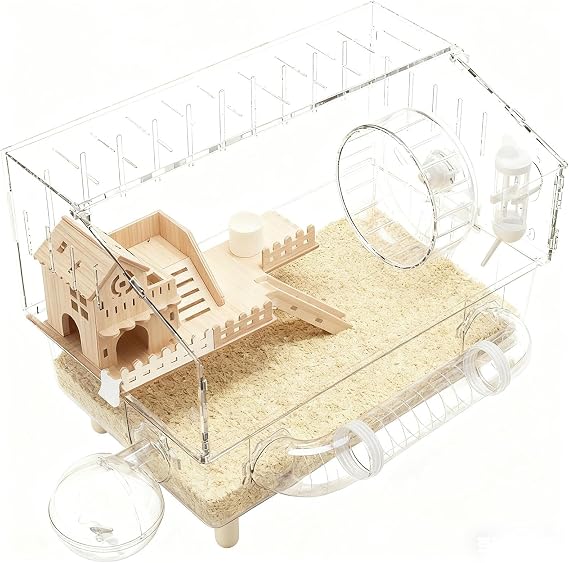 Dwarf Hamster Cage 2-Layer Clear Breeding House