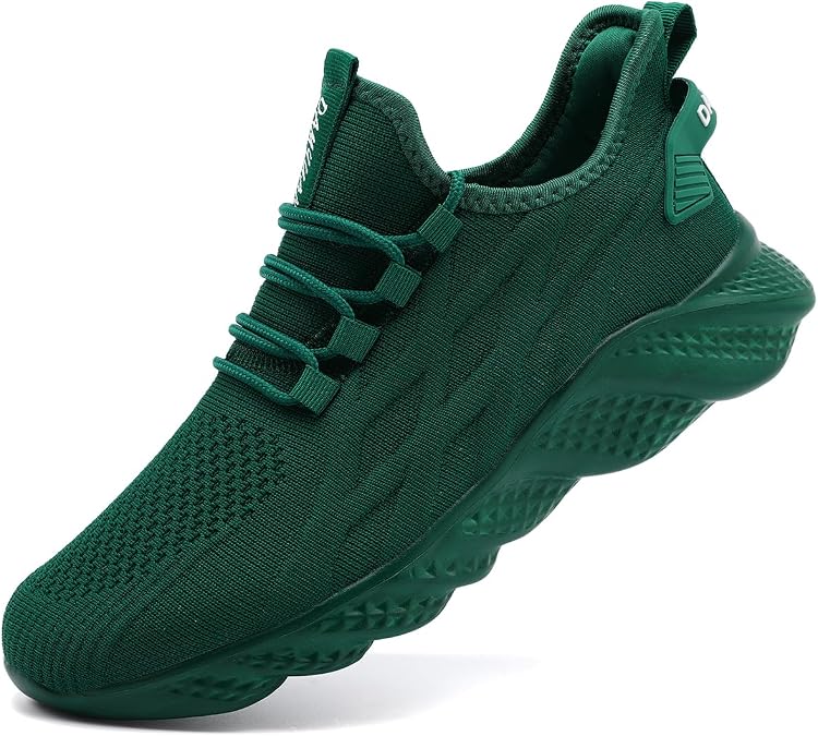 Men's Slip On Running Walking Shoes Breathable Mesh Non Slip Light Athletic Tennis Gym Trainers