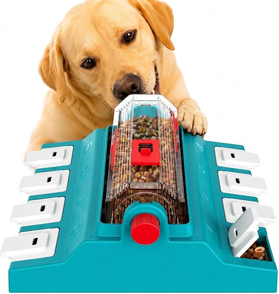 KADTC 2-Level Dog Puzzle Toy Rotating Treat Dispenser for Medium/Large Dogs