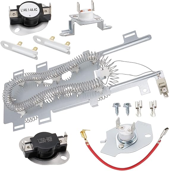 MED3500FW0 MED5500FW0 MED6000AW0 Dryer Heating Element Kit for Maytag