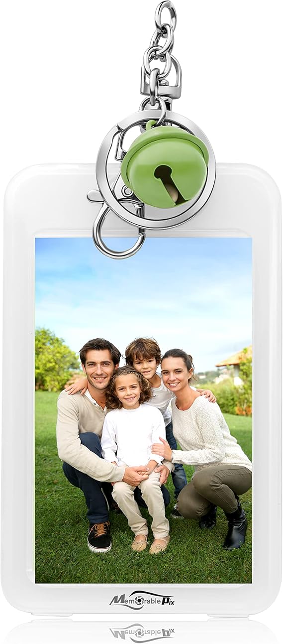 Mini Film Photo Keychain Picture Holder with Bell | Photo Frame Key Chain for Instax Mini Fujifilm Polaroid