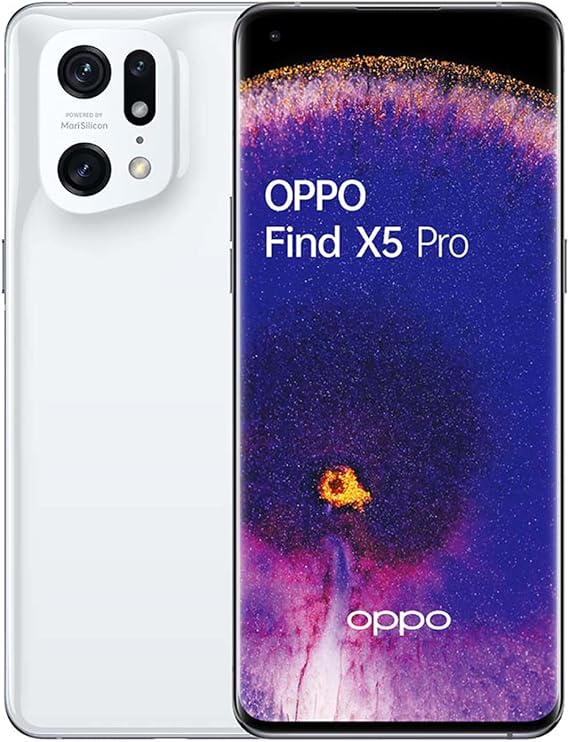 Oppo Find X5 Pro 5G Dual 256GB 12GB RAM Factory Unlocked (GSM Only | No CDMA - not Compatible with Verizon/Sprint) China Version | No Google Play Installed - White