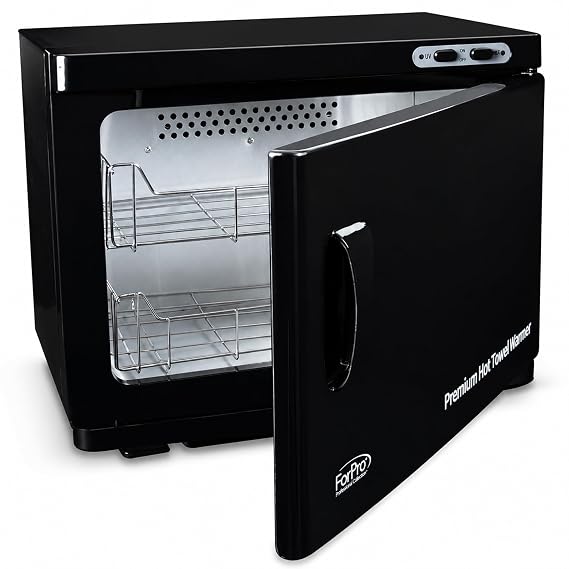 ForPro Professional Collection Premium Hot Towel Warmer, 23L Extra Large Capacity, Two Stainless Steel Racks, Black | for Salon, Spa & Gym Use, Hand Towels, Bleach-Safe Salon Towels, Absorbent Spa Towels, Barber Towels, Salon & Spa Essentials