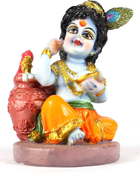 ASHIRWAD Polyresin Idol of Bal Krishna Laddu Gopal Statue Murti (Bal Krishna-02)