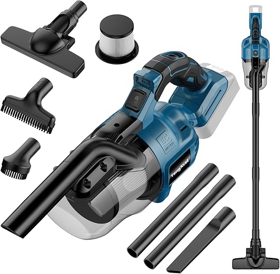 Cordless Vacuum Cleaner for Makita 18V LXT Battery 100AW Suction HEPA | Handheld Vacuum Cleaner for Home Car Hardwood Floor Carpet Portable Washable Filter Crevice Brush Floor Nozzles(No Battery)