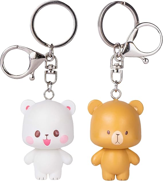Milk and Mocha 3D Figurine Keychain Bundle Authentic Merchandise for Couples Friends Matching