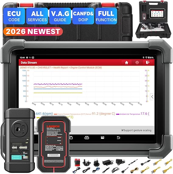LAUNCH X431 Plus, with X-PROG3 Tool, All-System Diagnostics | Bi-Directional Scan Tool, 39+ Services, ECU Code Scanner, V.A.G Guided, CAN FD&DOIP