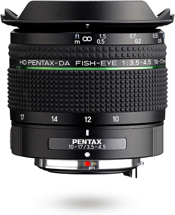 Pentax HD-DA Fish-Eye 10-17mm F3.5-4.5 ED Ultra Wide Angle Zoom Lens Compact & Lightweight Diagonal fisheye Lens for K-1 II,K-70, KP & PENTAX DSLR Cameras, Black, 23130 | K-70, 23130, K-1 II, DSLR Cameras, Diagonal fisheye