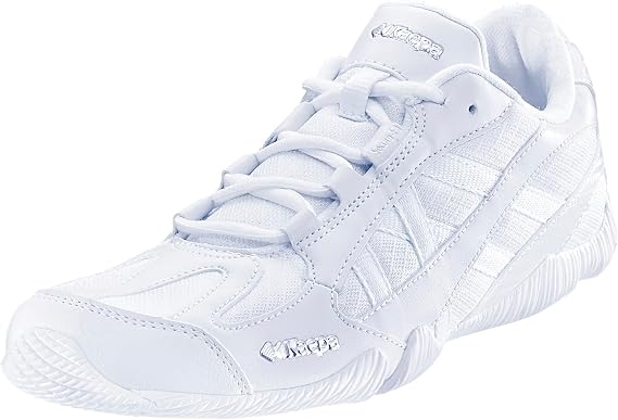 Kaepa Stellarlyte White Cheer Shoes for Girls | Lightweight, Secure Fit System, EVA Sole & Non-Slip Wraparound Outsole, Breathable Air Mesh, Removable Insole