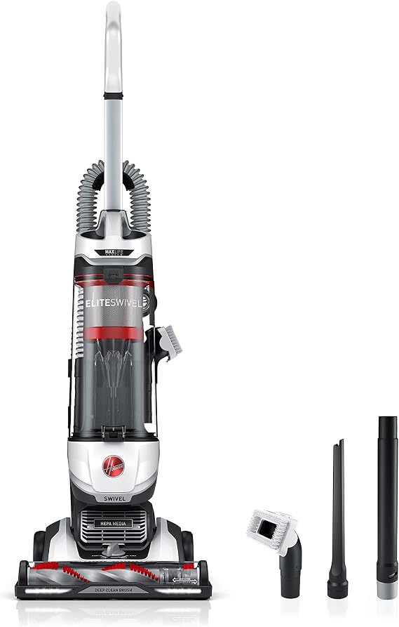 Hoover MaxLife Elite Swivel Vacuum, Bagless Upright Vacuum | HEPA Media Filtration, MAXLife System, WindTunnel Technology, Corded Vacuums for Home Use