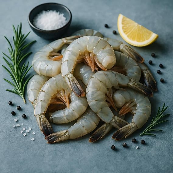 OCEANZEN Ecuador White Shrimp, Headless Shell-On, 12 lbs | Seafood Recipes, Grilling & Stir-Fry,