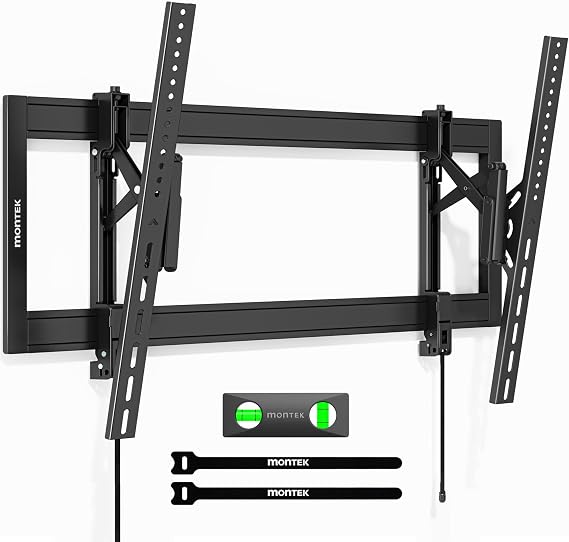 monTEK Heavy Duty Tilting TV Wall Mount for 55105" Large TVs up to 200lbs | Tilt TV Mount,Low Profile,Swivel Adjustment,6.8" Extension, Max VESA 1000x600mm, Fits 16"/18"/24"/32" Studs,Quick Release