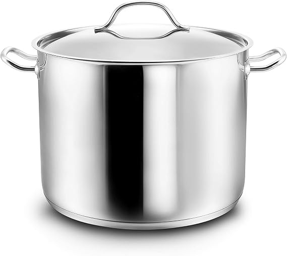 KOPF Gigantos Large Cooking Pot with Lid, Stainless Steel, Diameter 28 cm, Height 21 cm, 12.5 Litre