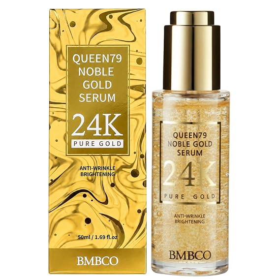 BMBCO 24K Gold Collagen Serum, Firming & Brightening Face Serum, 1.69 fl oz | With EGF & peptides, helps hydrate and smooth the look of wrinkles for firmer, brighter and youthful-looking skin