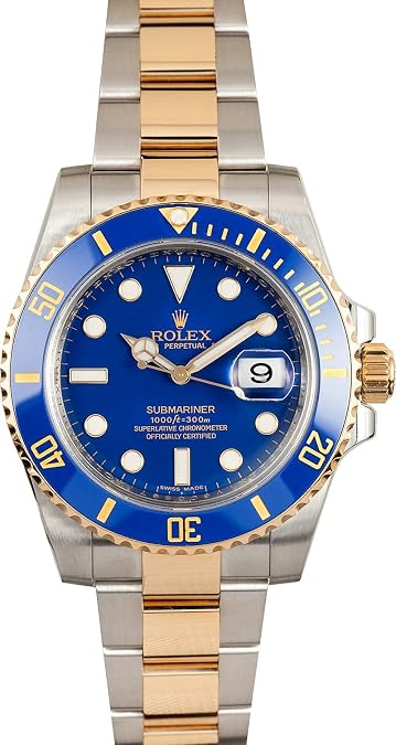 Rolex New Submariner 116613 Yellow Steel Gold Ceramic Blue Box/Paper/WTY #RL80