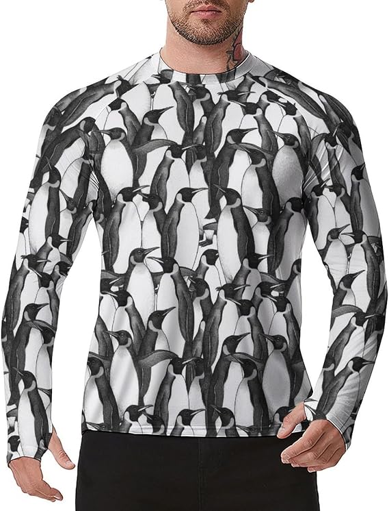 Men's Fishing Shirts with Thumbholes UPF 50 UV Quick-Dry Swimming Rash Guard Shirt