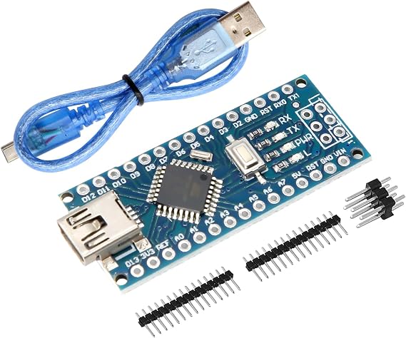 Nano V3.0 Board with Cable, AYWHP 1PCS Nano Board ATmega328P, CH340G Chip 5V 16M, Microcontroller Compatible with Arduino Nano (Mini USB Port)