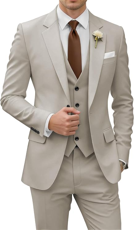 Wangyue Men's Wangyue Men's Suits Business Suit Vest (Pack of 3)