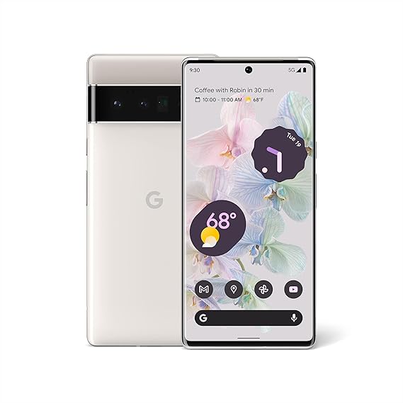 Google Pixel 6 Pro - 5G Android Phone - Unlocked Smartphone with Advanced Pixel Camera and Telephoto Lens - 128GB - White