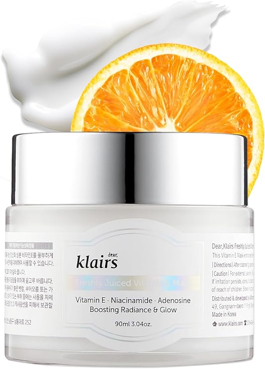 Klairs Vitamin E Mask, 3.2 oz 90 g, Sleeping Mask, Night Cream, Vitamin C, Niacinamide, Drying, Moisturizing, Stretchy, Korean Cosmetics