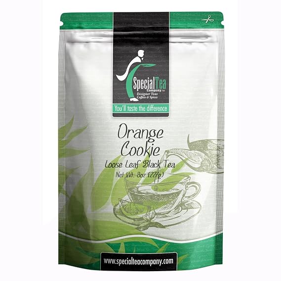 Special Tea Loose Leaf Black Tea, Orange Cookie, 8 Ounce
