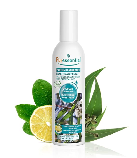 Puressentiel Home Fragrance with Essential Oils - Invigorating and Sweet Aromatic Blend - Combats Unpleasant Odors - Formulated with Beneficial Natural Essential Oils - Refreshing Sweetness - 3 oz