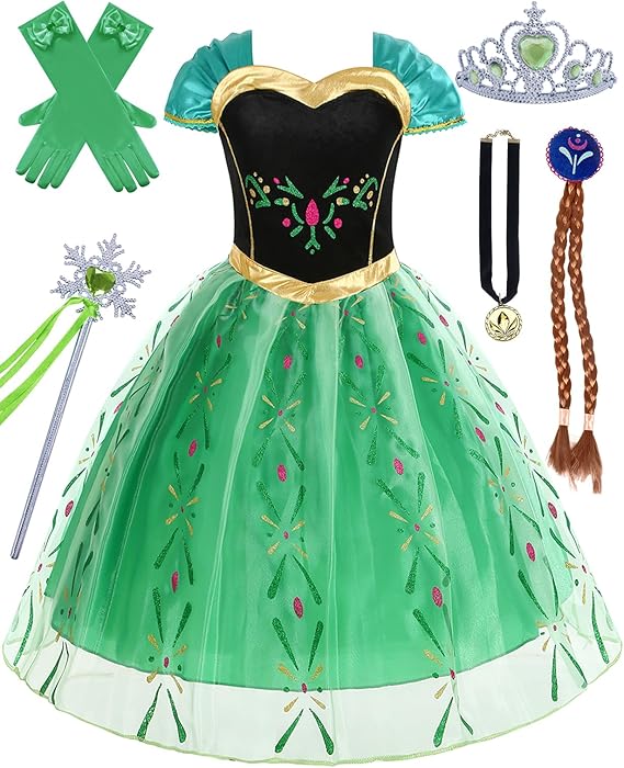 Princess Dresses for girls Costume Birthday Halloween Party Cosplay | Princess Costume for girls Birthday Halloween Carnival Party Cosplay