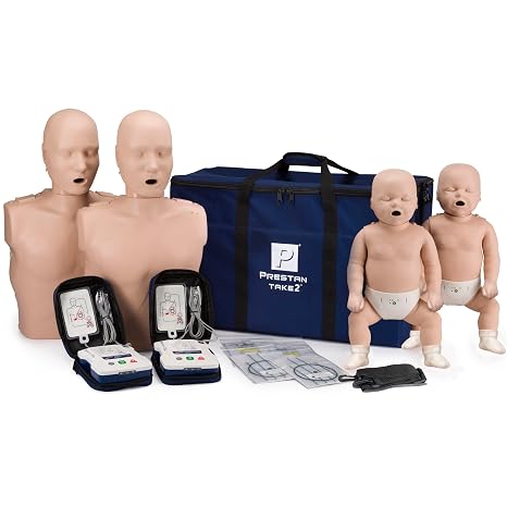 Prestan Take2 CPR Manikin Trainer Kit with Feedback (2-Adult, 2-Infant, 2-UltraTrainers)